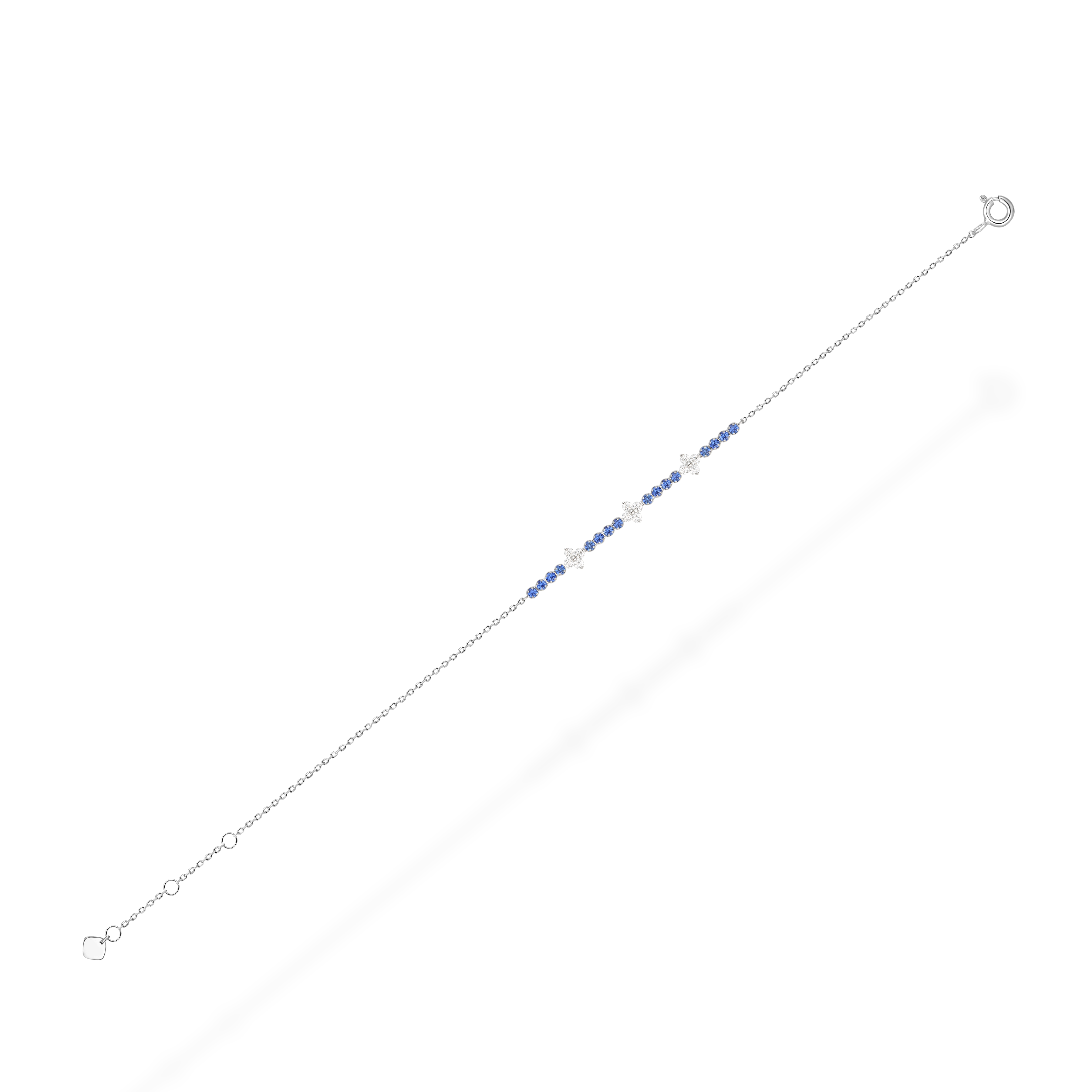 Constellation blue sapphire diamond bracelet